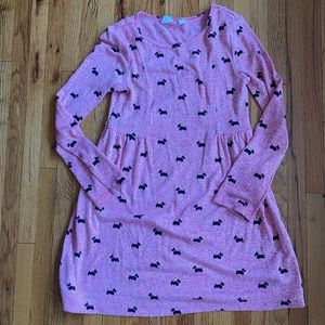 Gap pink terrier sweater dress sz med 8/10